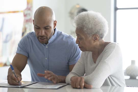 Photo of older couple outside