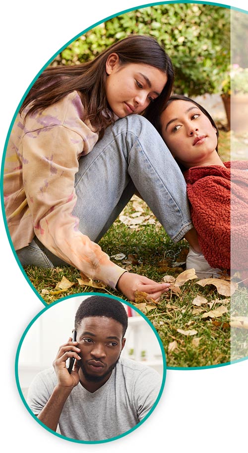 Multiple photo montage of teenagers